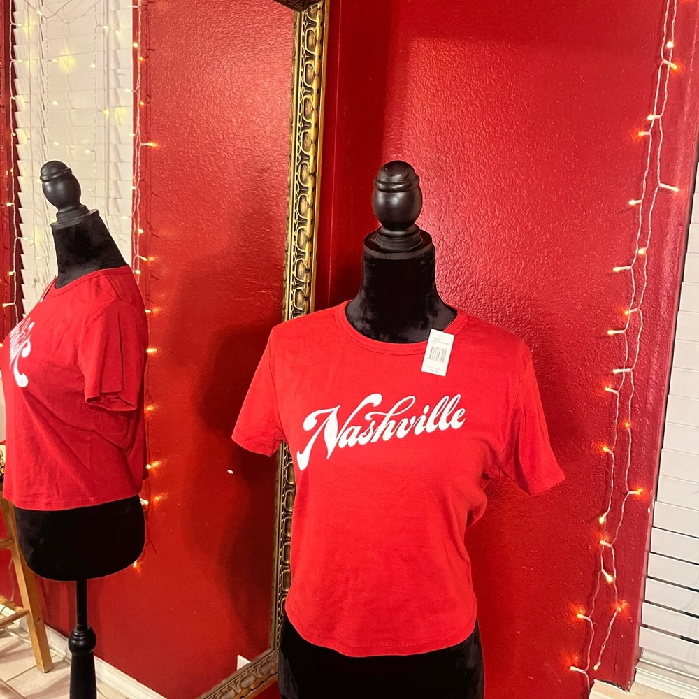 Red Nashville Graphic Tee